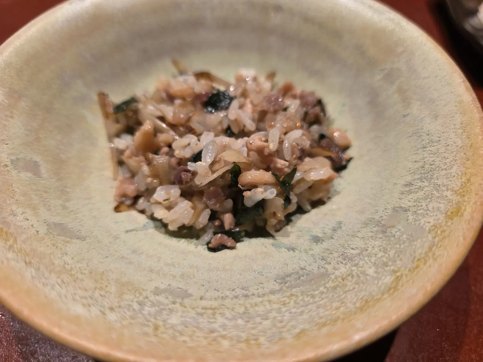 蛤坂まえかわのコース終盤に供されたご飯