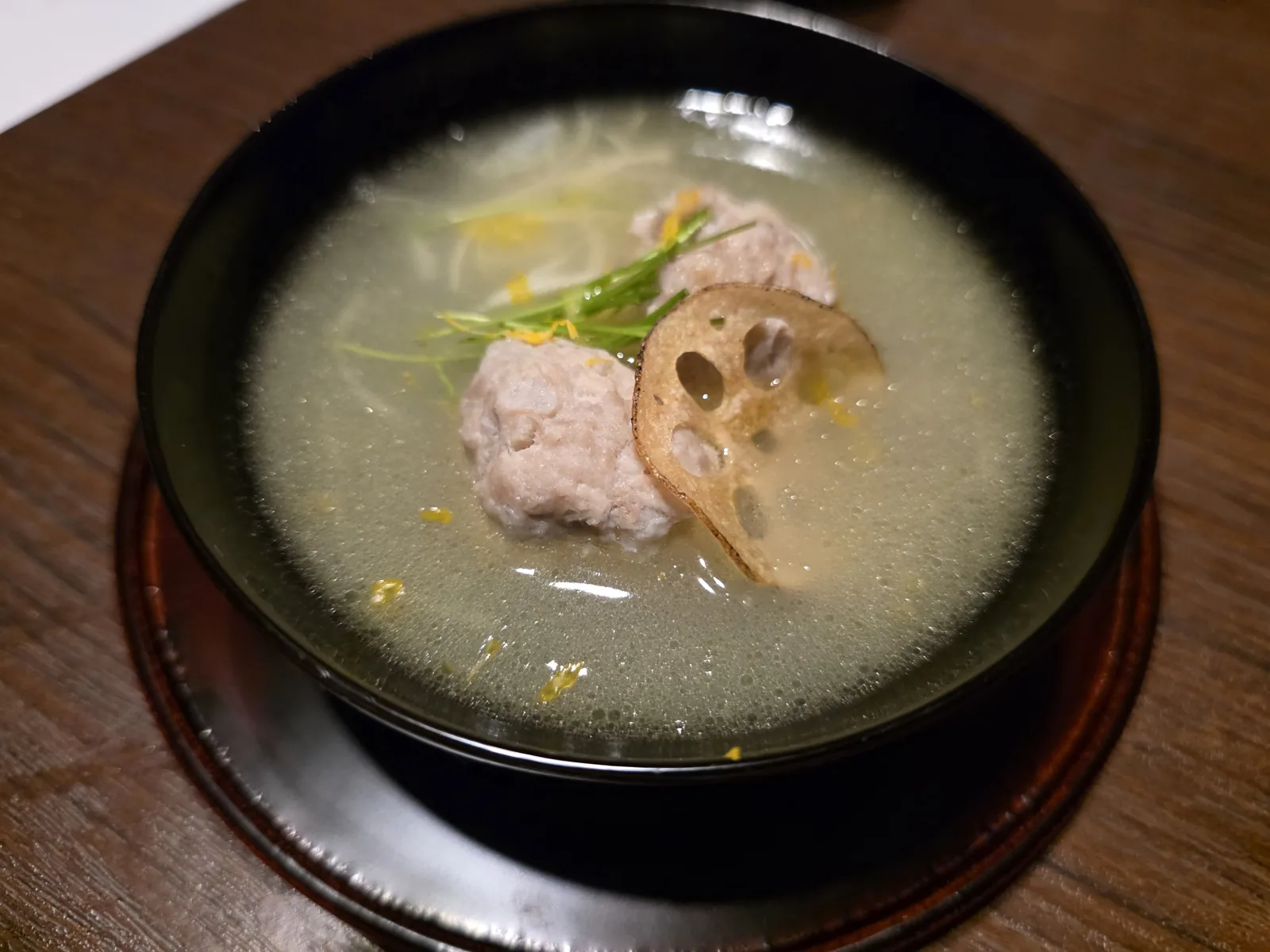 金沢の焼鳥コラボで食べたスープ
