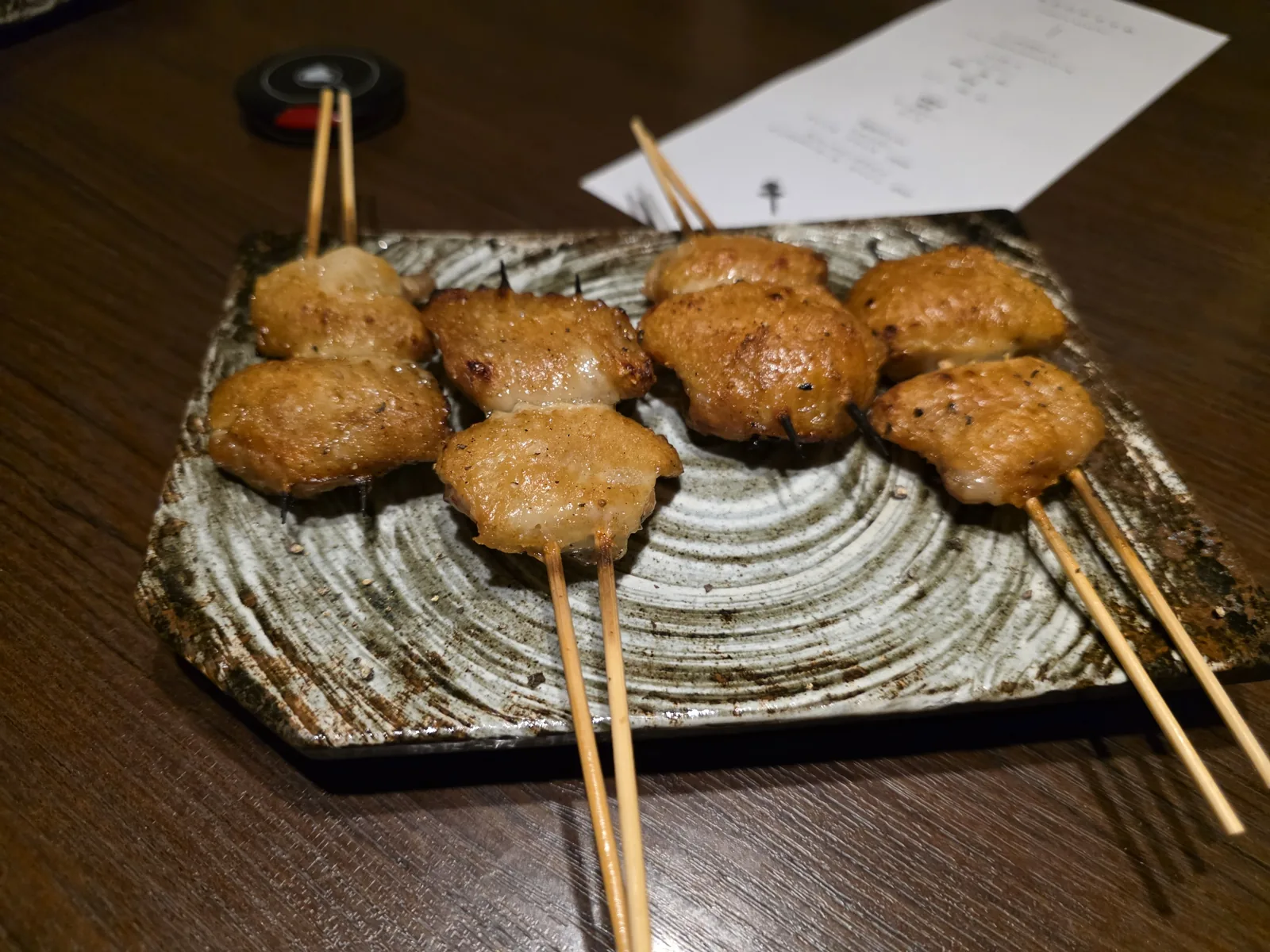 コラボディナー中に出された焼鳥