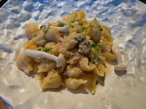 Ocean Restaurantで食べた貝殻形のパスタ