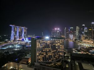 Pan Pacific Singaporeの客室から見たマリーナベイの夜景