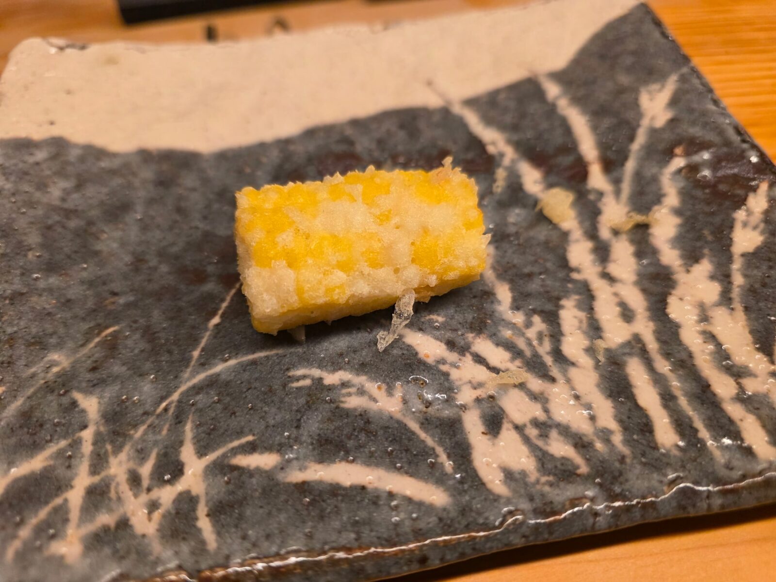 天ぷら小泉のとうもろこしの天ぷら