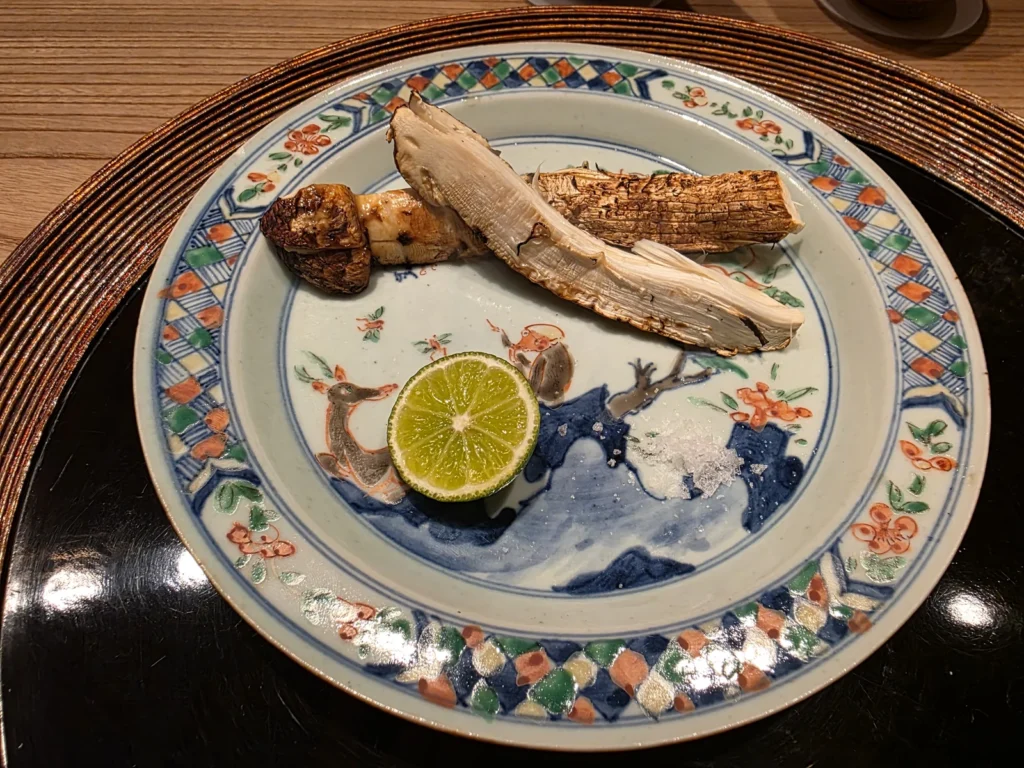 木山で追加した焼き松茸