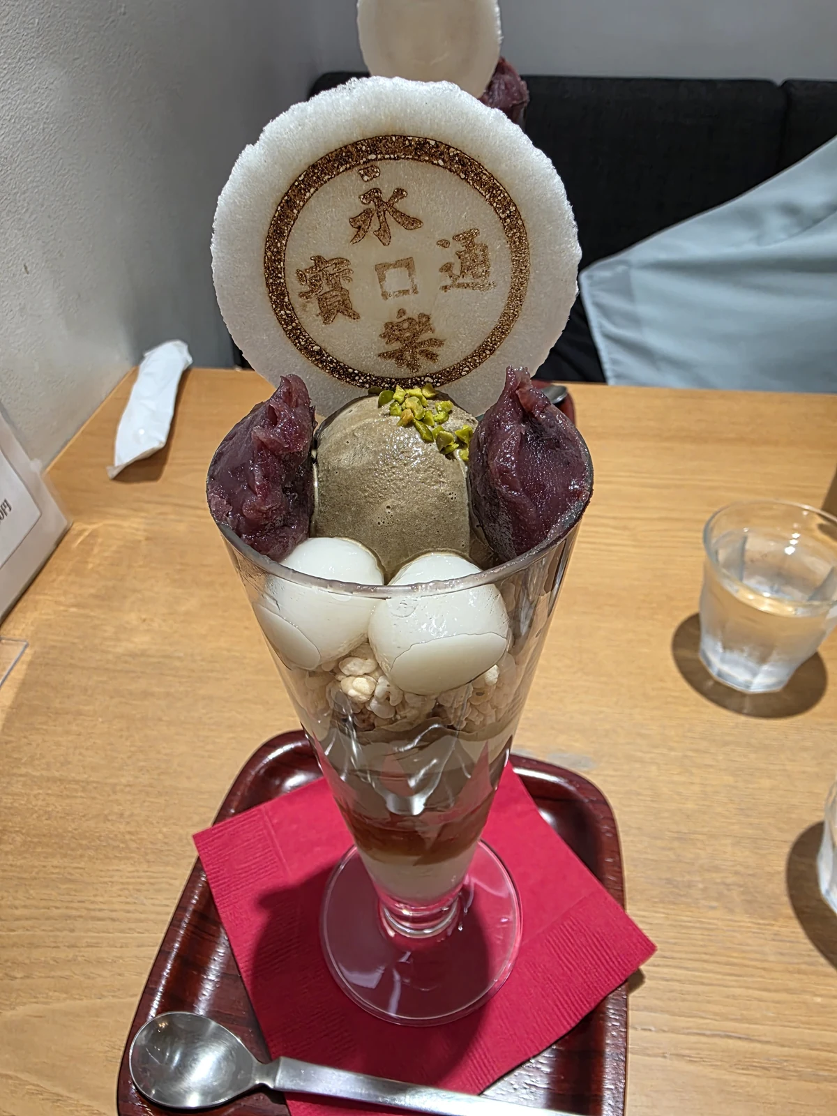 永楽屋で当日注文したパフェ