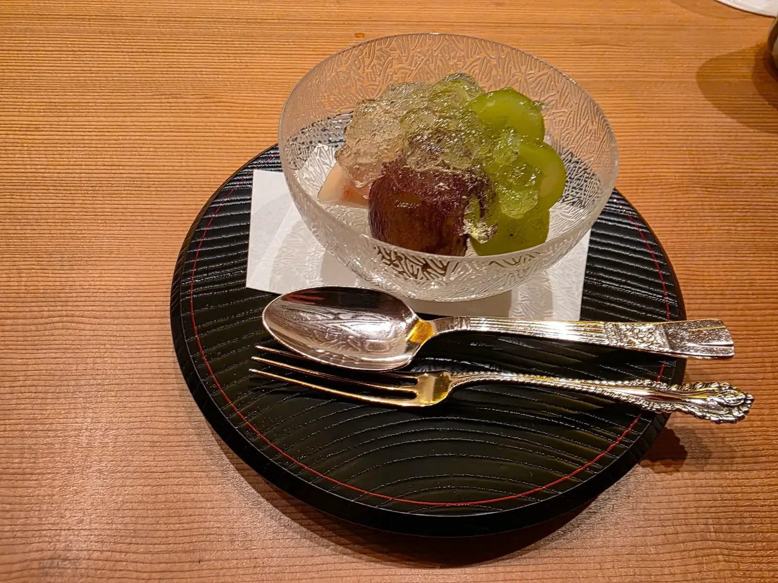 海老亭別館のおまかせを締めくくる甘味