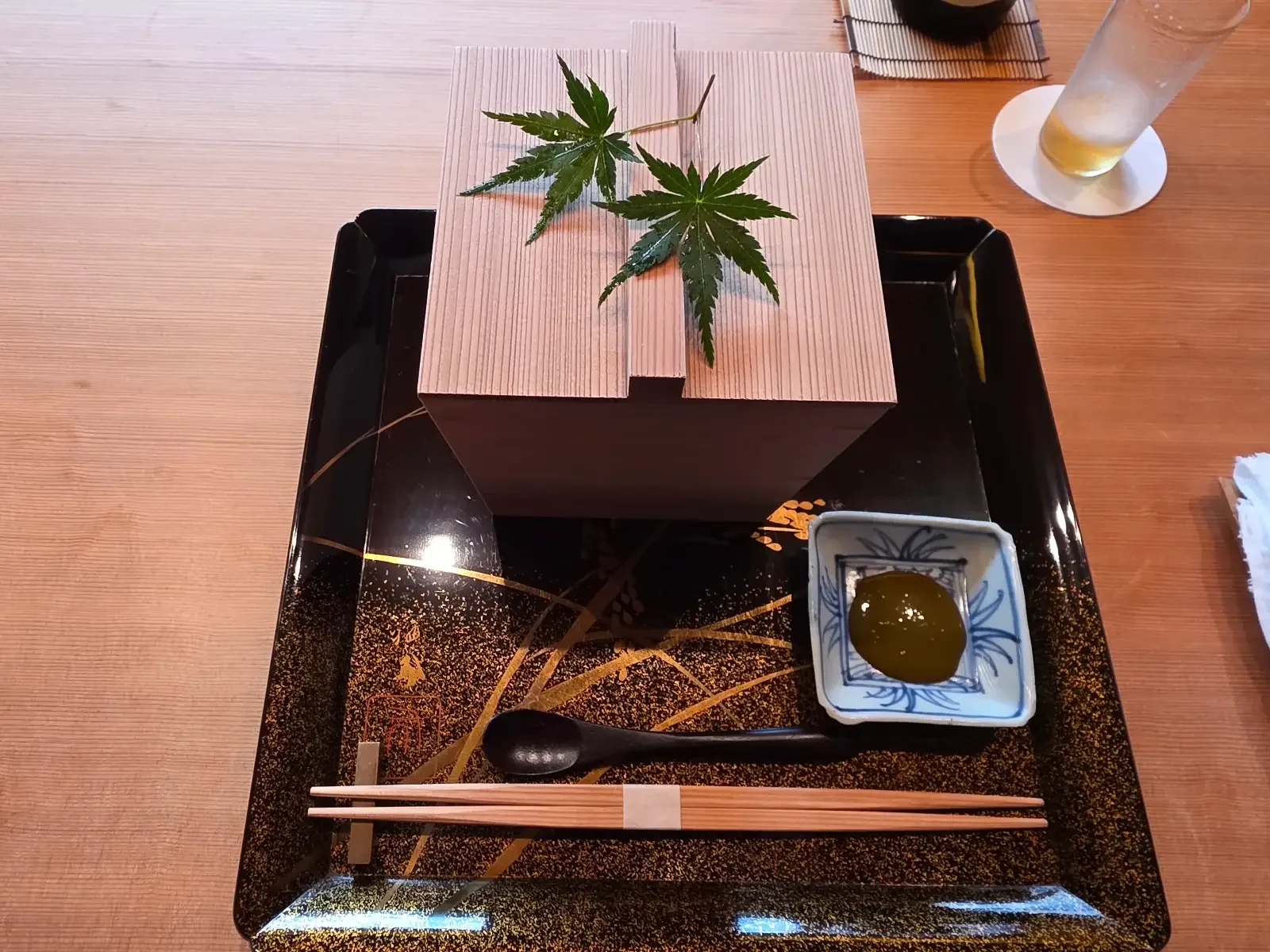海老亭別館のおまかせが始まる前の設え