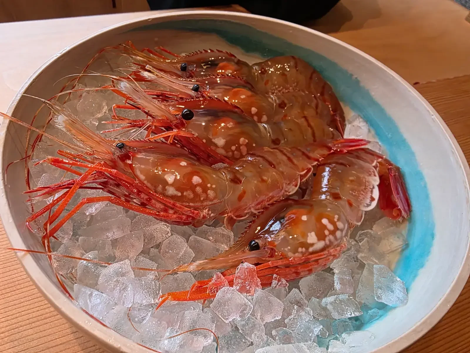 海老亭別館で提供された海老