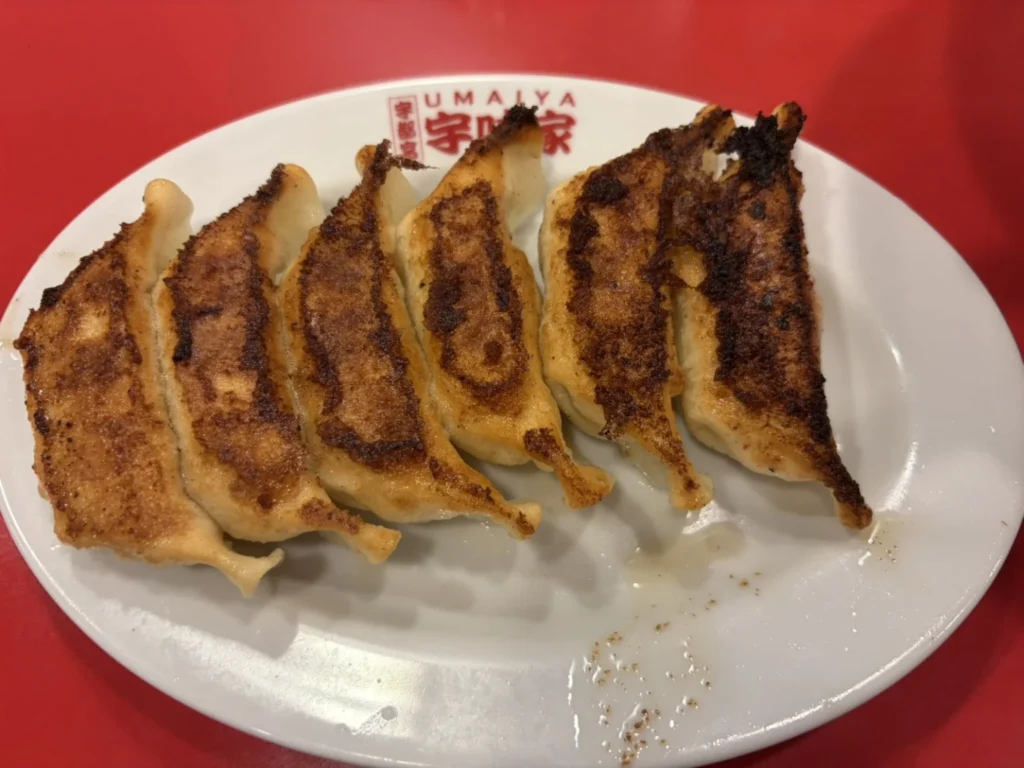 宇味家 JR小山駅構内店の焼き餃子6個